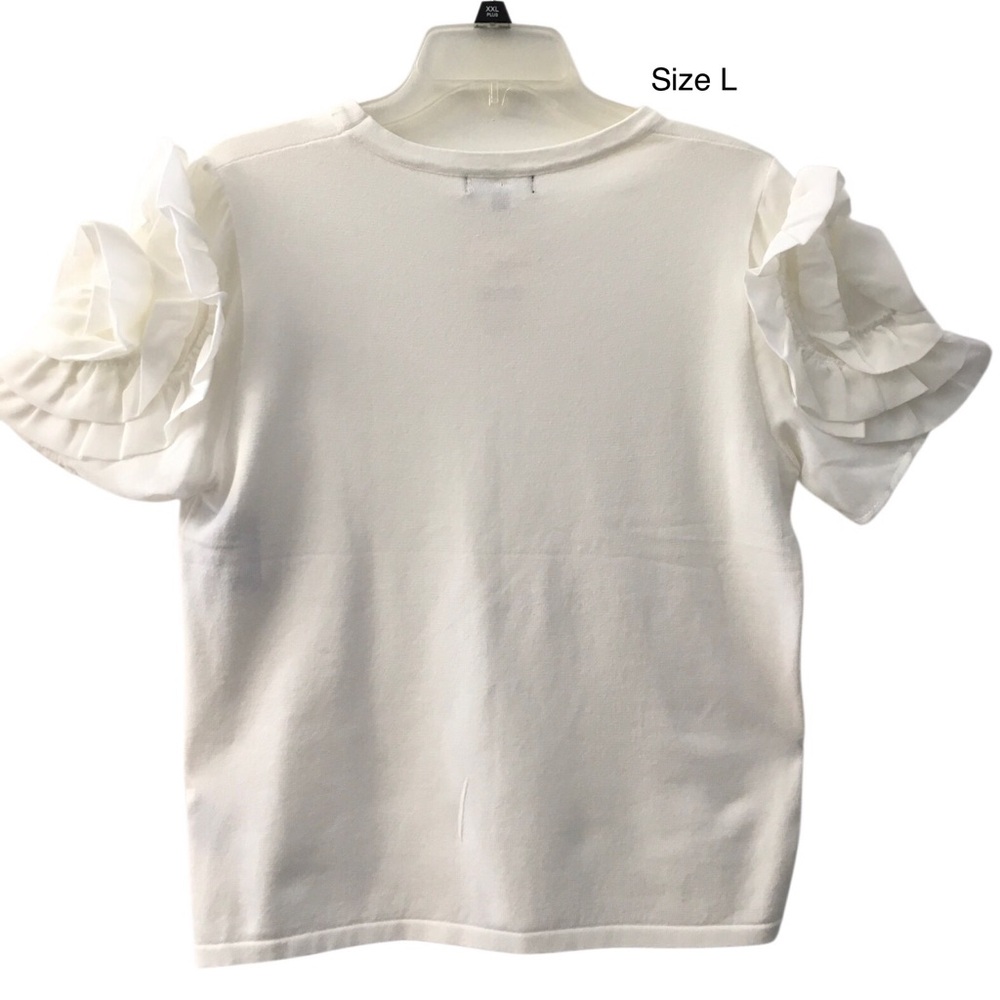 NEW White Ruffle Sleeve Top ✨ - Picture 2 of 2